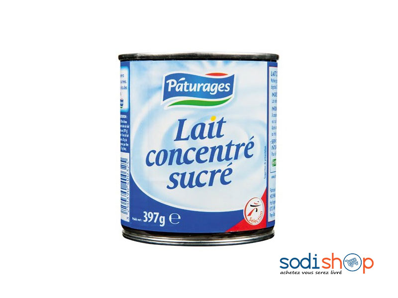 Lait Concentre Paturages Sucré 397g MMD0085 - SodiShop