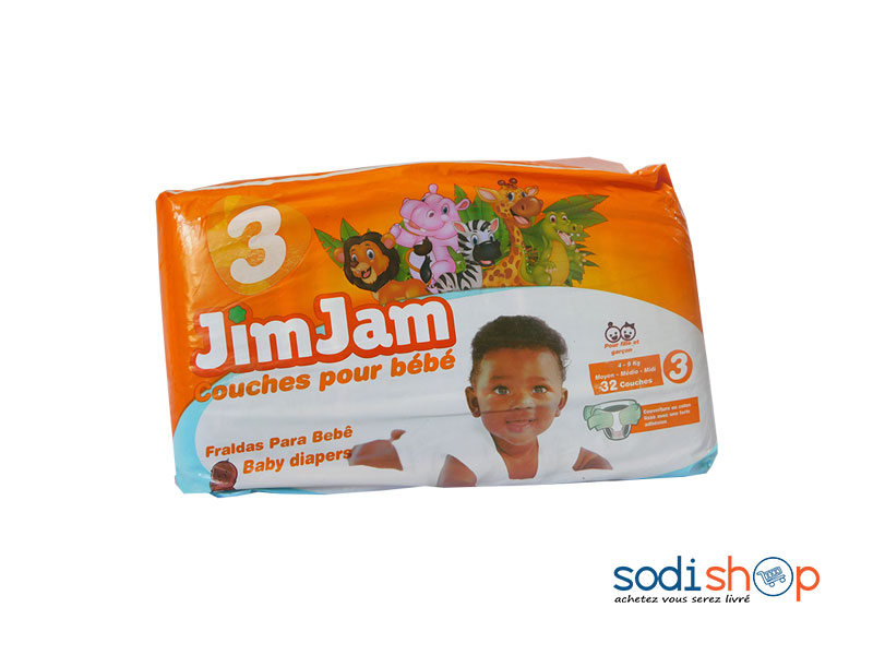 Paquet De Couche Jimjam Pour Bebe 32 Couches Mk Sodishop