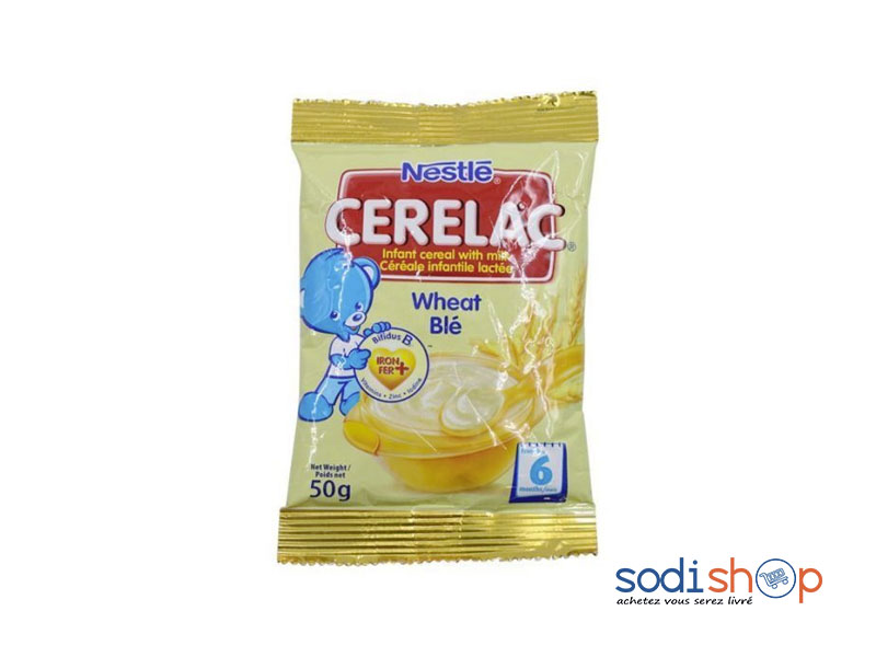 Nestle Cerelac Ble Wheat Pour Enfant Des 6 Mois Sachet De 50g Sf Sodishop
