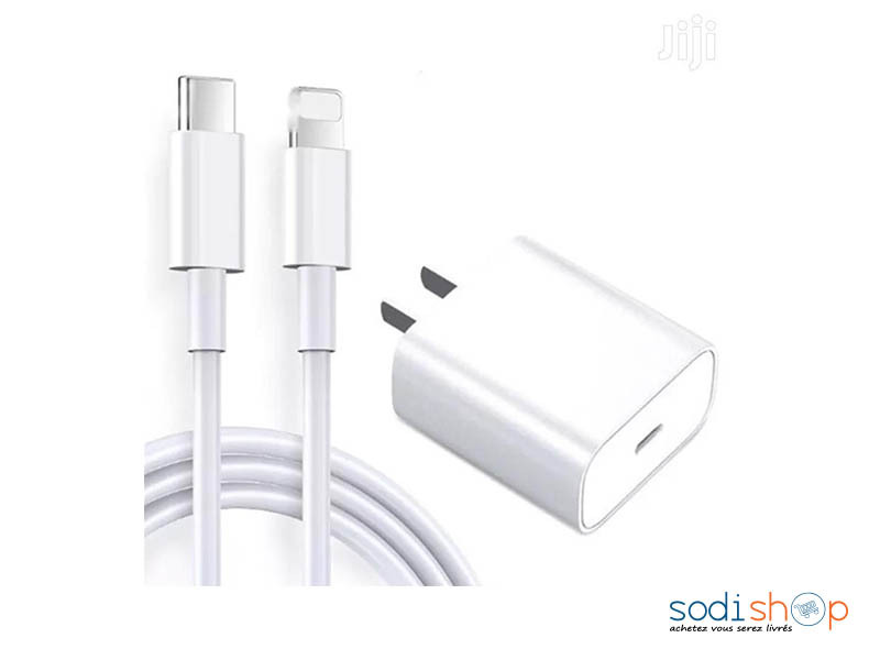 Chargeur 20 W Pour Smartphone iPhone 12 Pro Max - Adaptateur Secteur +  Cable LigthningTo USB-C BD00167 - Sodishop Sénégal