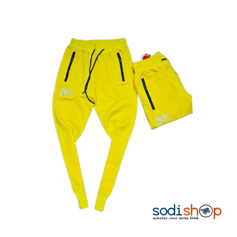 Pantalon Jogging Couleur Jaune Vetement Confortable Sodishop