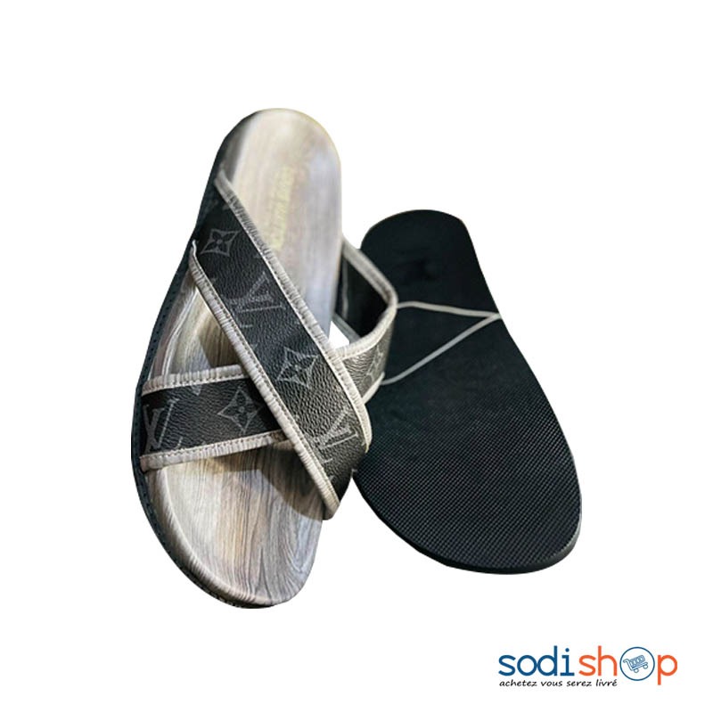 Sandale nue Pied Pour Homme et Femme Luis Vuitton - Couleur Noir - Jaune -  SEY00201 - Sodishop