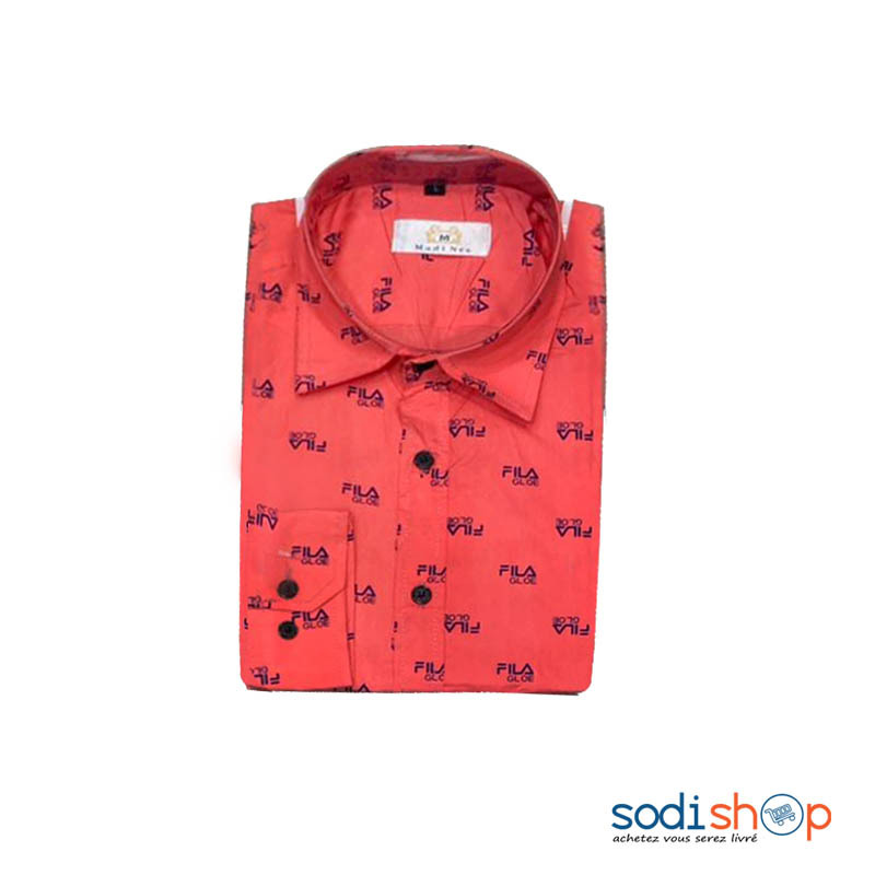 Chemise Pour Homme Imprim Fila Couleur Rouge MOH00203 Sodishop