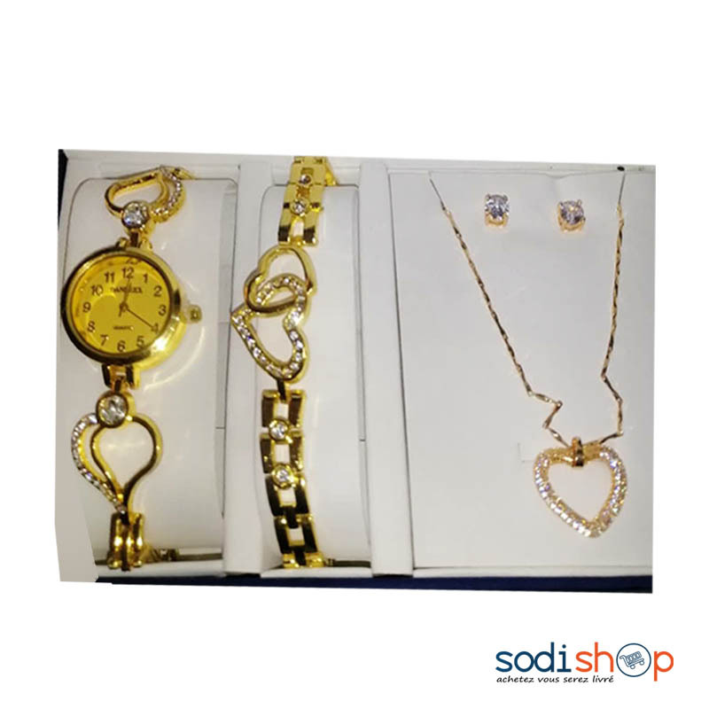 Accessoires de Luxe - Montre et Bracelets Pour Femme Design Eclatant 5  Pièces SODI00 - Sodishop